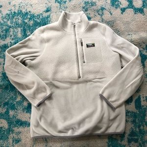 LL Bean | size L white Sherpa fleece half zip